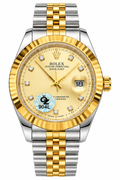 Rolex Two-Tone Watch with Champagne Dial & Date